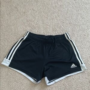 Adidas Black shorts with White Stripes